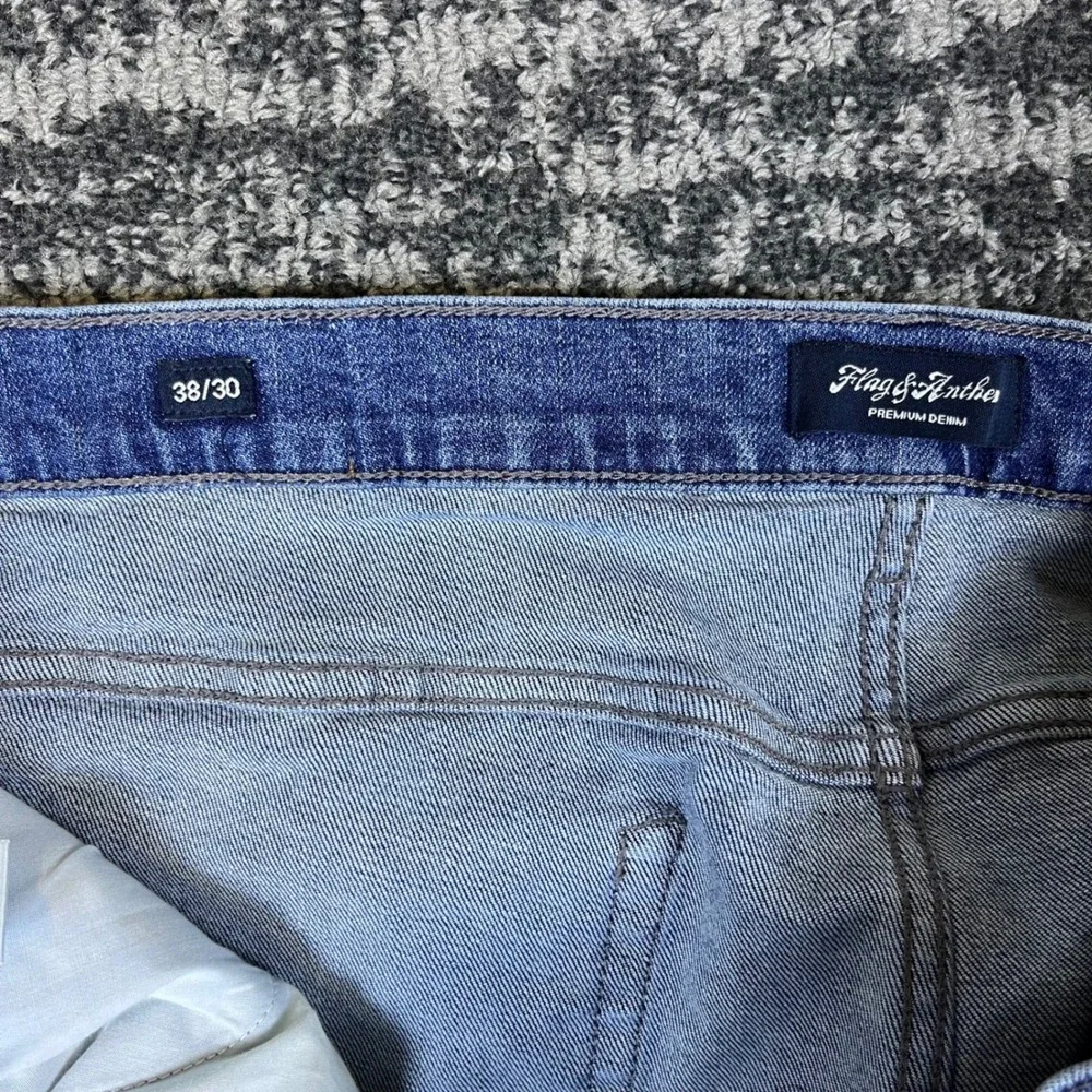 Flag & Anthem Jeans Mens 38x30 Oakland Slim Blue Medium Wash Stretch FA20DN434E